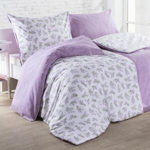 Bavlnené posteľné obliečky LILIANA fialové predĺžená dĺžka