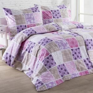 Bavlnené posteľné obliečky KARINA fialové štandardná dĺžka