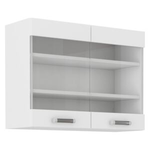 Kuchyňská skříňka horní prosklená OMEGA 80 GS-60 2F, 80x60x31, bílá