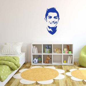 Nálepka na stenu GLIX - Ronaldo Modrá 25 x 45 cm
