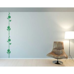 Nálepka na stenu GLIX - Popínavá ruža Svetlo zelená 40 x 100 cm