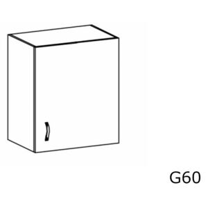 Kuchynská skrinka horná úzka LANGEN G60L, 60x72x32, dub artisan/sivá, ľavá