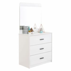 Komoda so zrkadlom Pure - biela