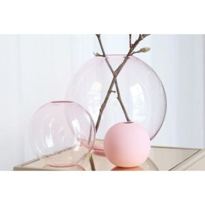Okrúhla sklenená váza Ball Glass Pink 15 cm (kód VIANOCE20 na -15 %)