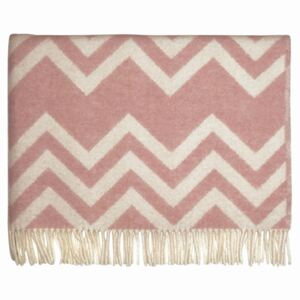 Vlnená deka Ziggy pale pink 130x180 cm