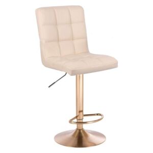 Barová stolička TOLEDO na zlatom tanieri - krémová