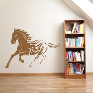 Nálepka na stenu GLIX - Kôň Hnedá 80 x 58 cm