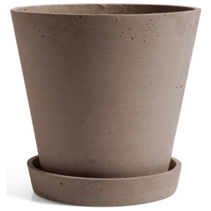 HAY Kvetináč s miskou Flowerpot XL, terracotta