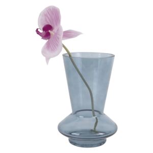 Modrá sklenená váza PT LIVING Glow, výška 17,5 cm