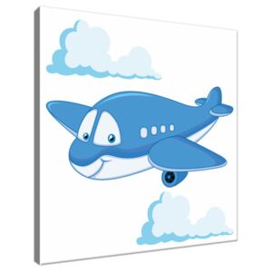 Obraz na plátne Modré lietadlo 30x30cm 3100A_1AI