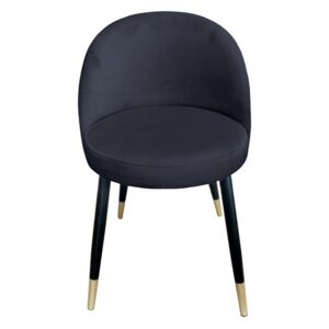 Štýlová čalúnená stolička Glamon s čierno-zlatými nohami Magic velvet 19