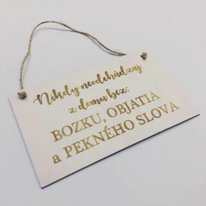 JK Design - Drevená cedulka - na výber (Pravidla rodiny, Tu bývame my, Recept na lásku... )