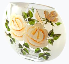 Darčeky.Online Maľovaná váza ploská Handmade