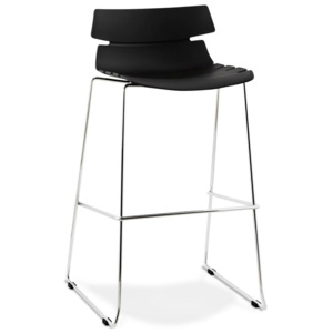 Moderná barová stolička Brayden čierna