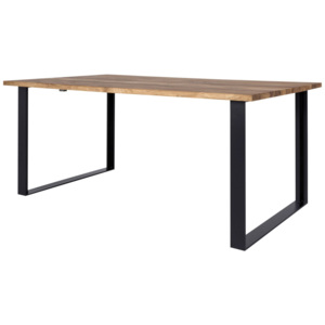 Jedálenský stôl Valerie 180 - 280cm / čierna - prírodná