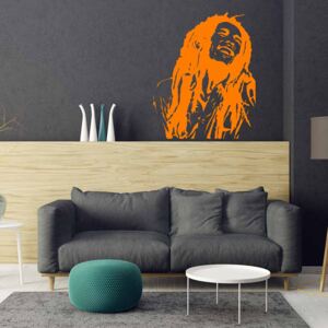 GLIX Bob Marley - nálepka na stenu Oranžová 75 x 90 cm