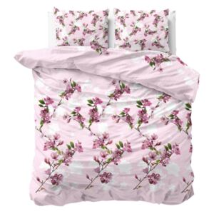 Bavlnené obliečky na dvojlôžko Sleeptime Flower Blush, 240 × 220 cm