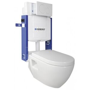 Aqualine WC set (WC NERA + nadržka GEBERIT + tlačítko + sedátko) (WC-SADA-17)