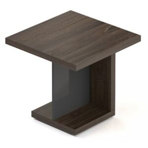 Rauman Konferenčný stôl Lineart 80 x 80 cm brest tmavý / antracit