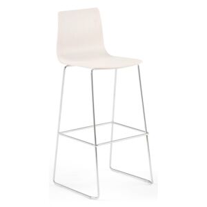 Barová stolička Filip, V 830 mm, biela/chróm