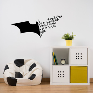 GLIX Batman HAHA - nálepka na stenu Čierna 50x20 cm