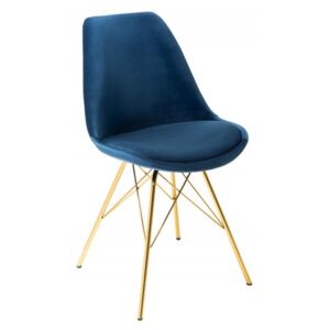RETRO GOLD stolička, Farba modrá