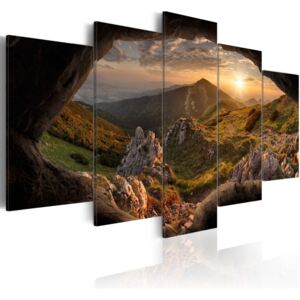 Obraz na plátne Bimago - Sunset in the Valley 100x50 cm