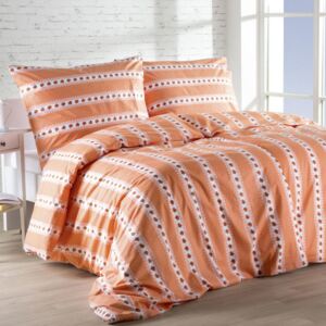 Bavlnená posteľná súprava Barunka oranžová štandardná dĺžka