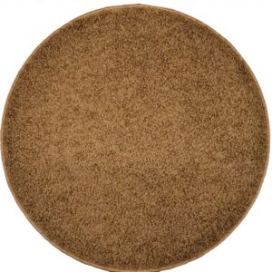Vopi koberce akcia: 100x100 cm Kusový guľatý koberec Color Shaggy hnedý - 100x100 kruh cm