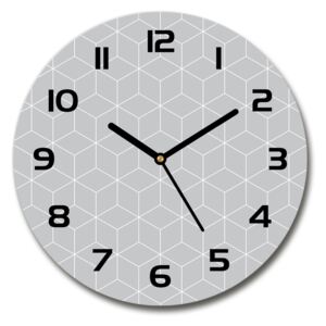 Sklenené hodiny na stenu Geometrické pozadie