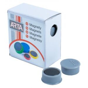 Magnety ARTA průměr 16mm (10ks v balení) sivá