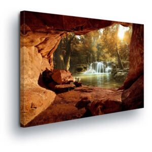 Obraz na plátne - Forest Waterfalls III 45x145 cm