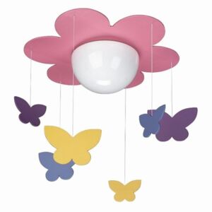 Meria detské stropné svietidlo s motýlikmi, 230v, E27, 1x15W so zdrojom