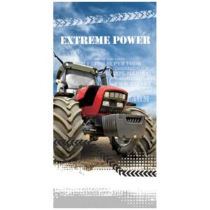 Carbotex · Bavlnená plážová osuška Traktor Extreme Power - 100% bavlna, froté 350 g/m² - 70 x 140 cm