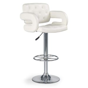 HALMAR H-37 barová stolička biela / chróm