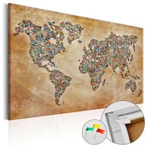 Obraz na korku Bimago - Postcards from the World [Cork Map] 60x40 cm