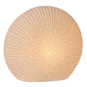 LUCIDE 13527/26/31 SHELLY stolová lampa E14/25W H26.5cm porcelánová biela