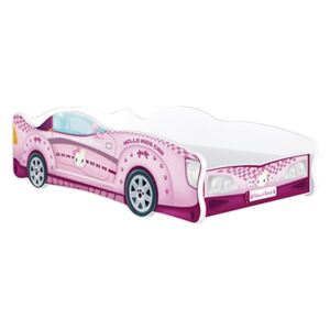 MAXMAX Detská posteľ auto ASHLEY 160x80 cm - ružová (12)