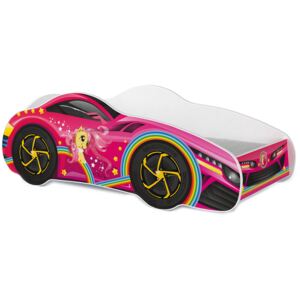 MAXMAX Detská posteľ auto WILL 140x70 cm - ružová (10)