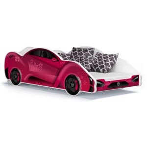 MAXMAX Detská posteľ auto MORGAN 180x90 cm - ružová (10)
