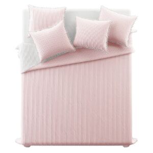 Ružový pléd cez posteľ Slowdeco Bohemian, 220 × 240 cm