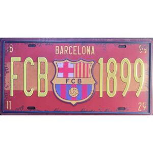 Ceduľa FC Barcelona 30,5cm x 15,5cm Plechová tabuľa