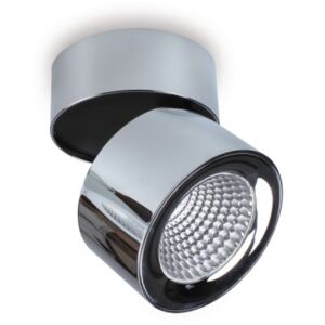 Nastaviteľné prisadené LED svietidlo TILT WHITE, 230V, 10W, 3000K, 800lm, 100x94mm, chróm