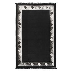 Béžovo-čierny obojstranný koberec Justed, 80 × 150 cm