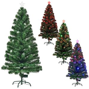 [en.casa]® Farebný stromček s optickými vláknami - 150 cm