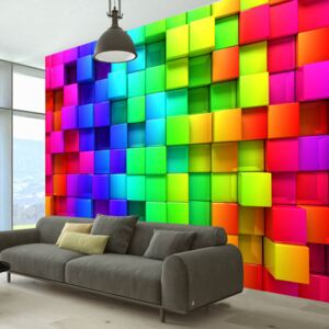 Fototapeta Bimago - Colourful Cubes 200x140 cm
