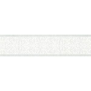 Vinylové bordúry 11020-14A, rozmer 5 m x 7 cm, ornament drobný biely, IMPOL TRADE