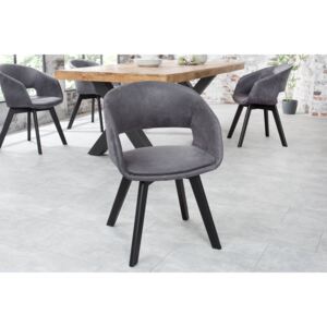 Dizajnová stolička Colby sivá antik