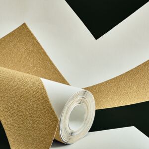 Arthouse Glitterati Chevron Black and Gold - tapeta na stenu