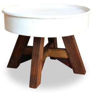 Konferenčný stolík 60x45 cm biely masívne recyklované drevo